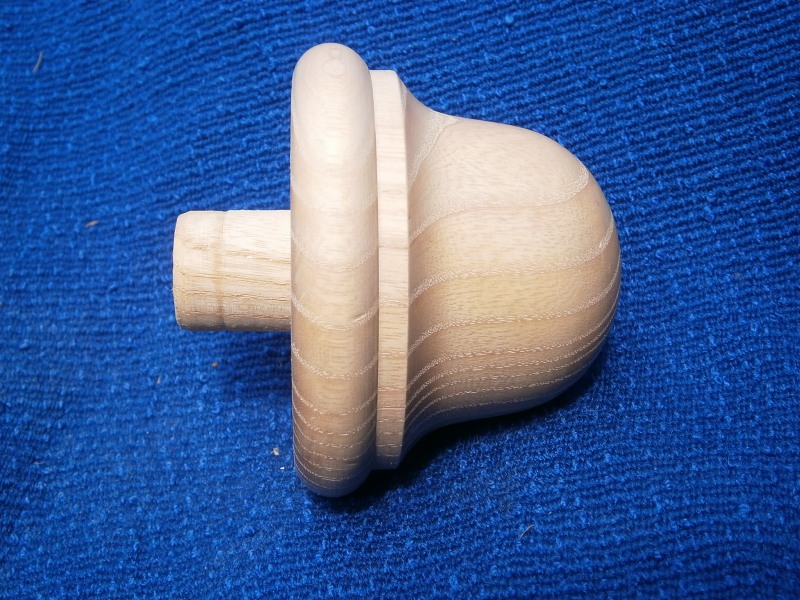 Ash turned loose pendant newel cap Ash turned loose pendant newel cap