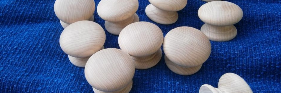  Bespoke drawer handles  turned to order.